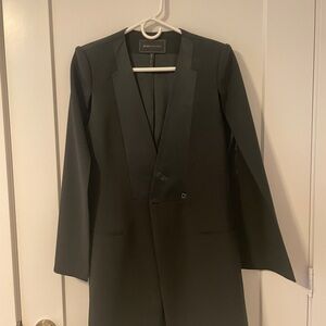 BCBGMaxAzria Black Tuxedo Dress with Long-Line Design